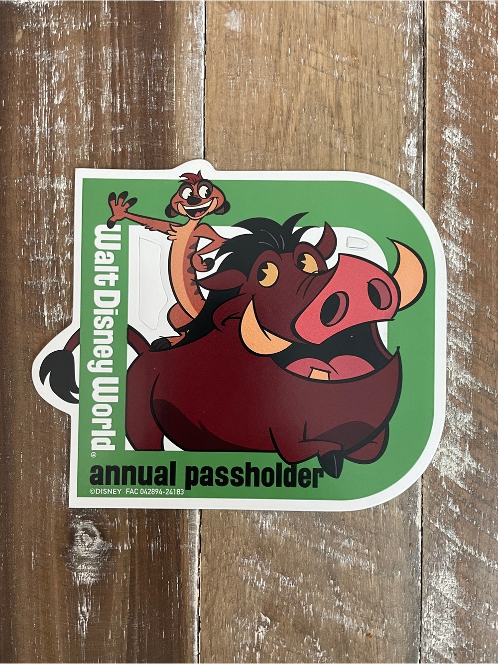 Disney Annual Passholder Magnet - Lion King Pumbaa and Timon